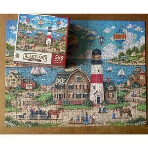 Heartland Collection Hot Air Balloons Over the Bay 550 Piece Master Pieces